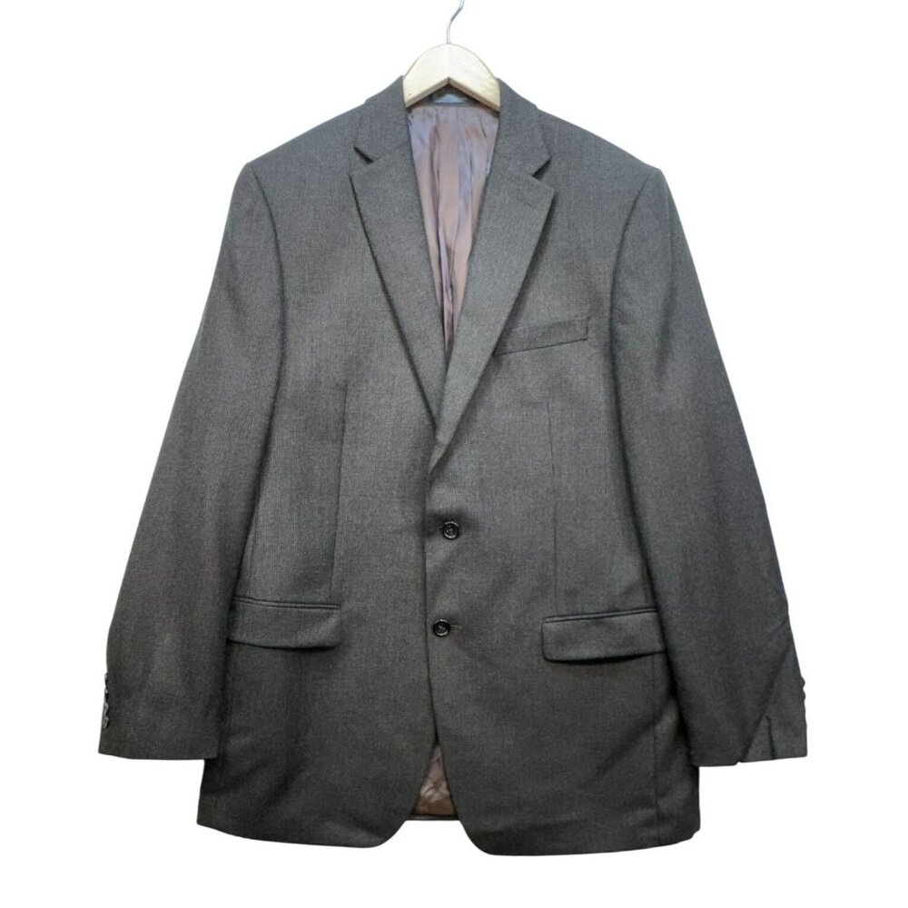 Lauren Ralph Lauren Mens Wool Blazer 42L Brown Tweed Preppy Scholar